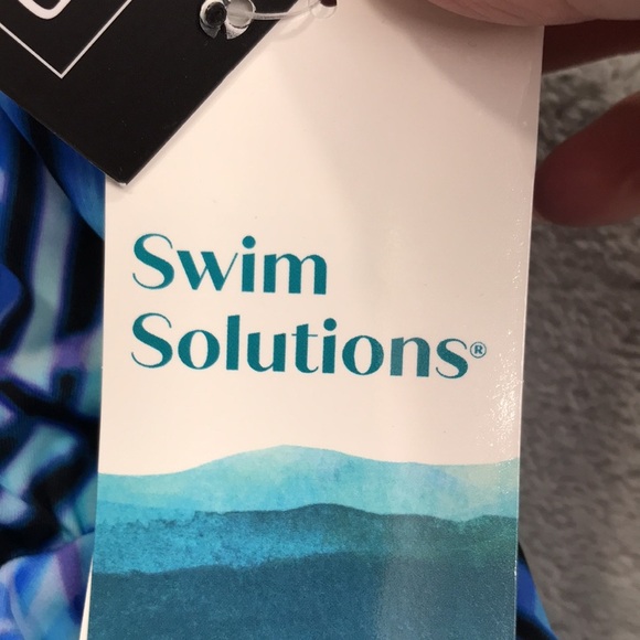 Swim Solutions Women's Printed Tiered  Tummy-Control Swim Dress 18 New - Picture 3 of 10